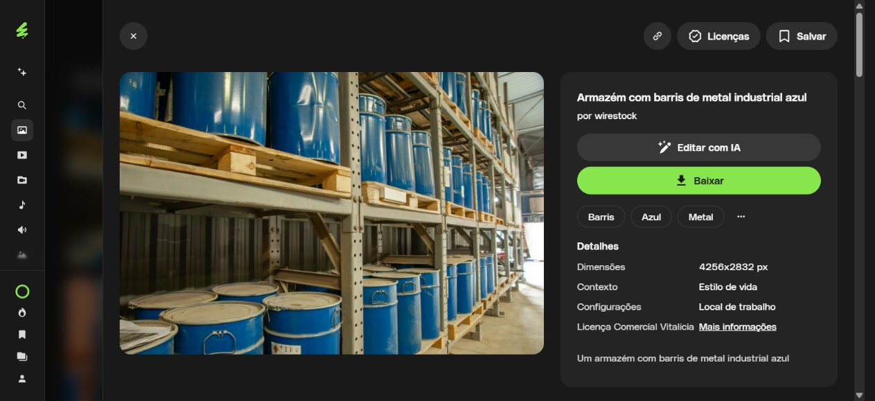 Tambor industrial em descontaminação certificada — embalagem Classe I