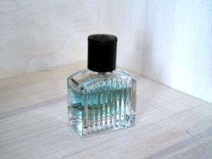 Frasco de vidro decorado de perfume com pulverizador, embalagem da indústria de perfumes e fragrâncias