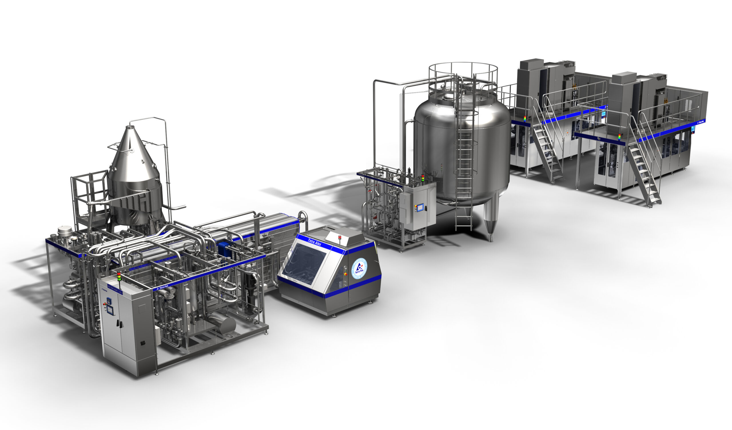 Equipamento de processamento de sucos de frutas em planta industrial